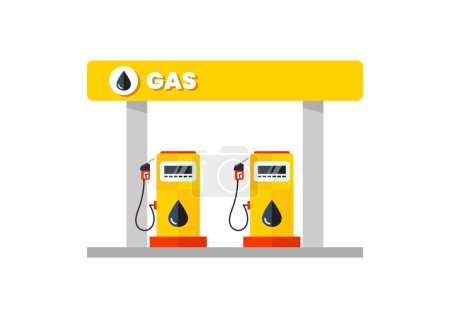Gas or Fuel petrol station. Vector illustration