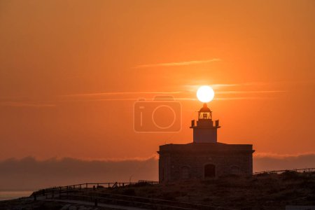 Dawn at the beautiful Mediterranean Sea SArenella Lighthouse, Catalonia, Alt Emporda, Spain