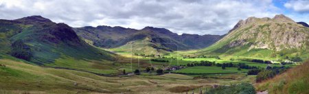 Sunlight and clouds over the Langdale Valley