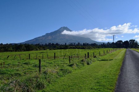 The stratovolcano of Mount Taranaki, New Zealand