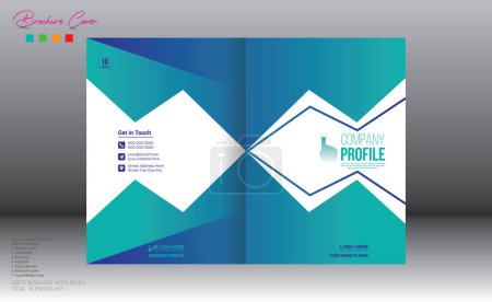 Conception de couverture de brochure vectorielle de 4 couleurs pour l'entreprise et toute utilisation de l'entreprise