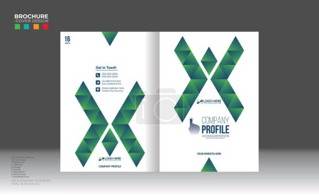 4 colored vector brochure cover design for corporate and any company use
