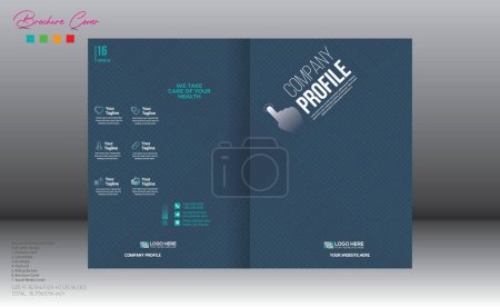 4 colored vector brochure cover design for corporate and any company use