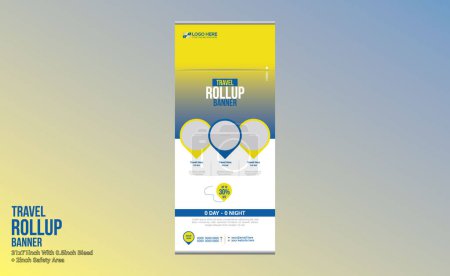 travel roll up banner design for confirming booking