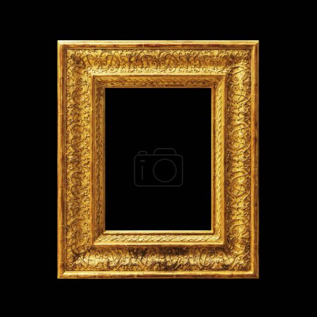 Téléchargez les photos : Vieux cadre en or avec ornement - en image libre de droit