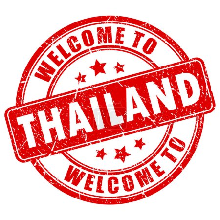 Illustration for Welcome to Thailand rubber stamp - Royalty Free Image