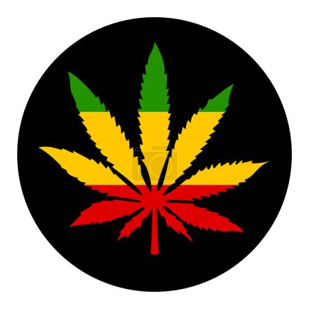 Illustration for Marijuana leaf vector icon - Royalty Free Image