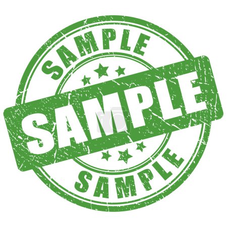 Illustration for Green sample rubber stamp - Royalty Free Image