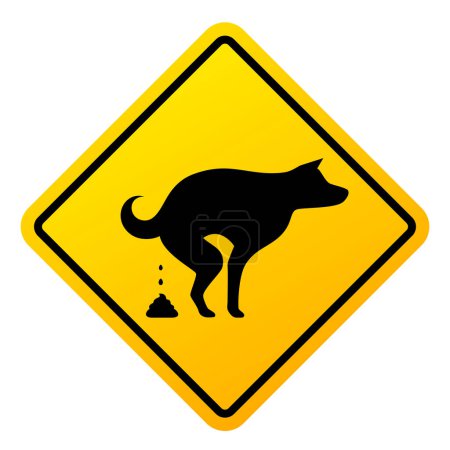 Illustration for Yellow sign clean up after your dog - Royalty Free Image