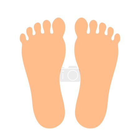 Téléchargez les illustrations : Human feet vector icon - en licence libre de droit