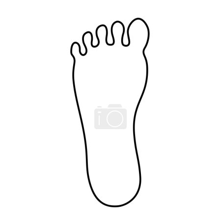 Téléchargez les illustrations : Image vectorielle de contour des pieds humains - en licence libre de droit