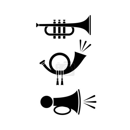Illustration for Sound horn icons set - Royalty Free Image