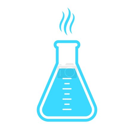 Illustration for Chemical flask vector icon - Royalty Free Image