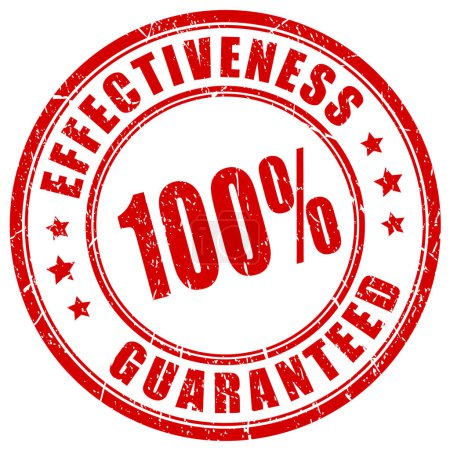 Illustration for Effectiveness guaranteed vector stamp - Royalty Free Image