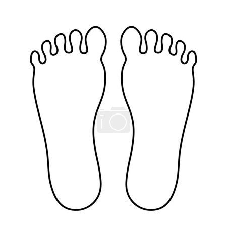 Illustration for Human foot outline icon - Royalty Free Image