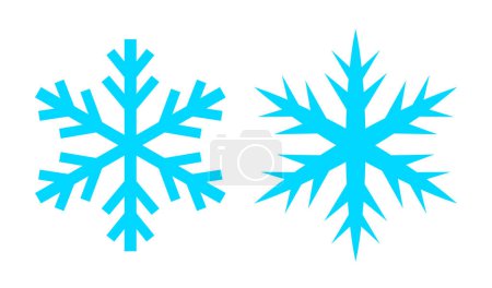 Téléchargez les illustrations : Ensemble d'icônes vectorielles flocon de neige - en licence libre de droit