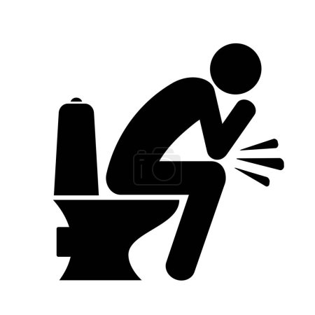 Ilustración de Hombre en wc vector icono - Imagen libre de derechos