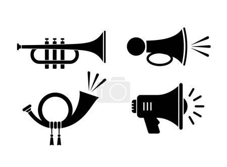 Illustration for Horn sound vector icon - Royalty Free Image