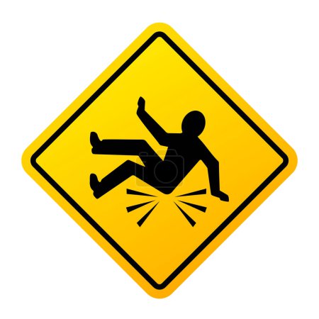 Fall danger vector sign