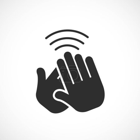 Illustration for Clapping hands vector icon - Royalty Free Image