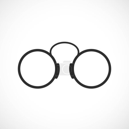 Illustration for Old round eye glasses icon - Royalty Free Image