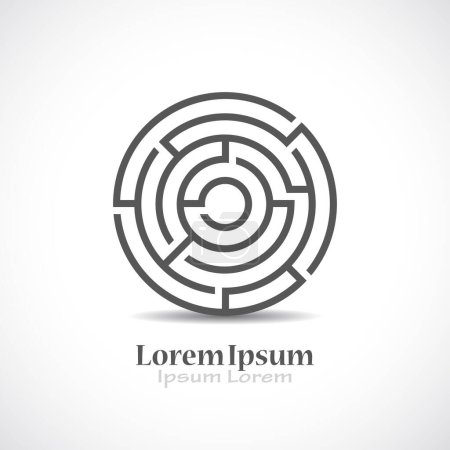 Téléchargez les illustrations : Labyrinthe icône de ligne vectorielle - en licence libre de droit