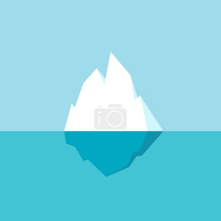 Téléchargez les photos : Iceberg vecteur plat icône - en image libre de droit
