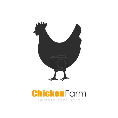 Téléchargez les photos : Logo vectoriel de la ferme de poulet - en image libre de droit