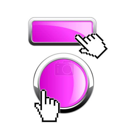 Illustration for Blank glass web buttons - Royalty Free Image