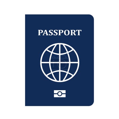 Pasaporte vector icono plano