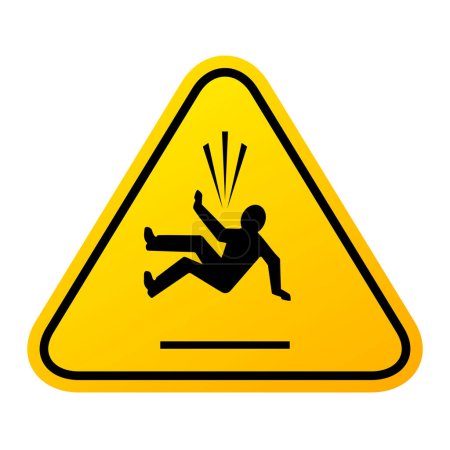 Illustration for Fall danger vector sign - Royalty Free Image