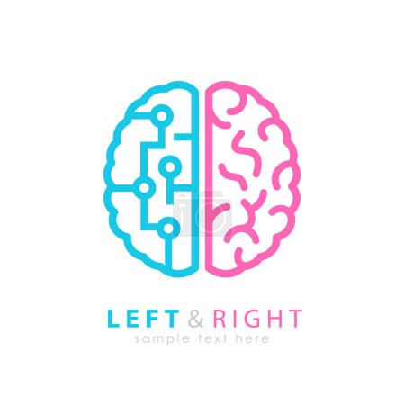 Téléchargez les photos : Icône de différence de cerveau gauche et droite - en image libre de droit