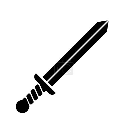 Téléchargez les photos : Acier épée vecteur icône - en image libre de droit