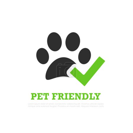 Téléchargez les photos : Logo vectoriel acceptant les animaux - en image libre de droit