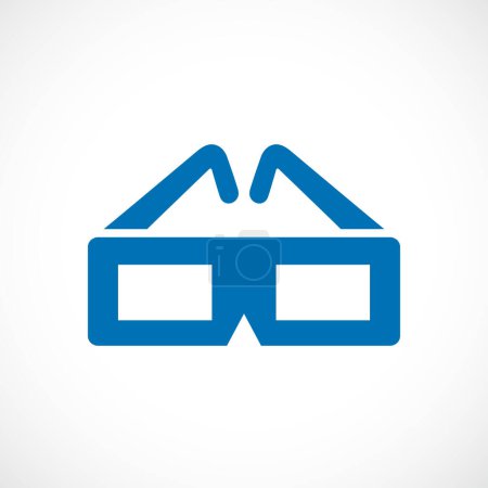 Icono de gafas de cine estéreo