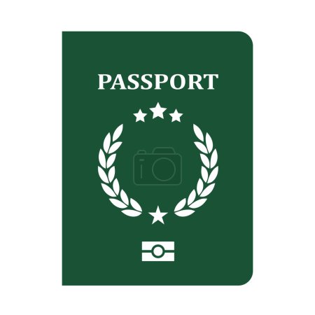 Passport cover page vector icon