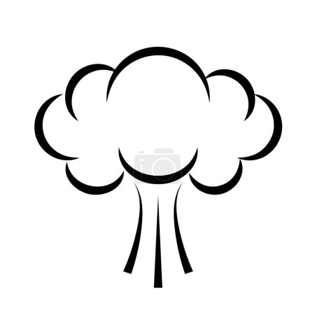 Puff smoke cloud vector icon