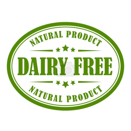 Dairy free vector label on white background