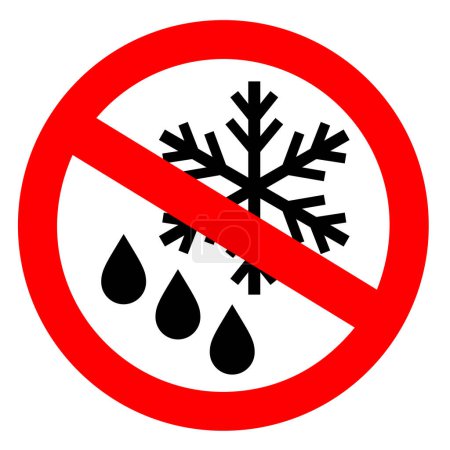Illustration for No defrost, keep frozen sign - Royalty Free Image