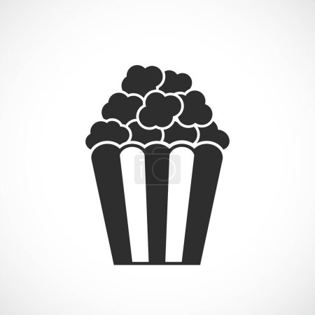 Popcorn-Snack-Vektor-Symbol-Abbildung isoliert auf weißem Hintergrund