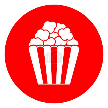 Popcorn vector web icon on white background