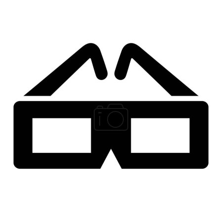 Cine 3d gafas vector icono