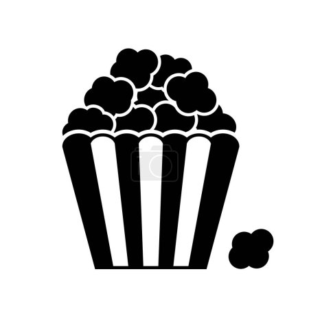 Big popcorn bucket vector icon