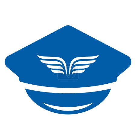 Aviador uniforme sombrero vector icono