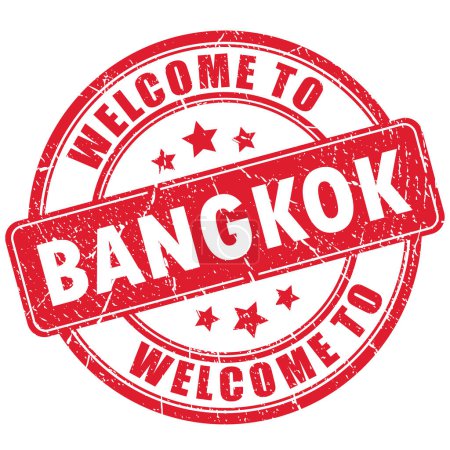 Illustration for Welcome to Bangkok vector grunge stamp - Royalty Free Image