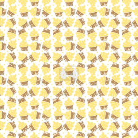 Foto de Patrón de pastel sin costuras. Dulces y fondo de caramelo. Ilustración de Doodle con dulces e iconos de caramelos - Imagen libre de derechos