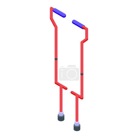 Illustration for Clown tool icon isometric vector. Wood design. Hand stick - Royalty Free Image