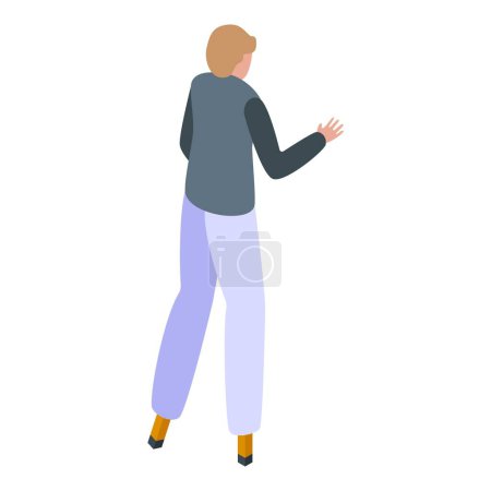 Illustration for Walk stilt icon isometric vector. Walker poles. Joker art - Royalty Free Image