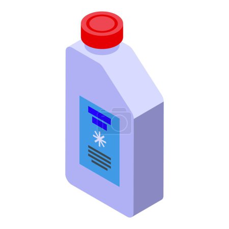 Illustration for Car engine antifreeze icon isometric vector. Service repair. Gasoline liquid - Royalty Free Image