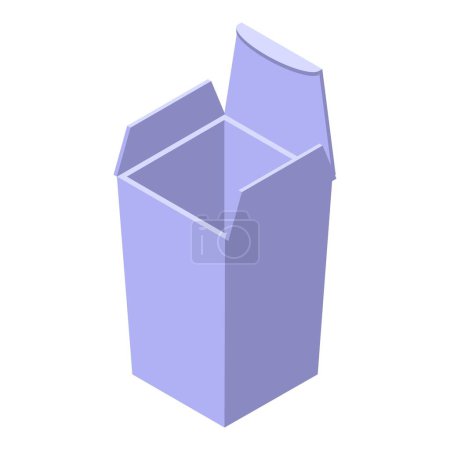 Ilustración de Icono de caja de bocadillos vector isométrico. Envase de chips. Paquete de bolsa - Imagen libre de derechos